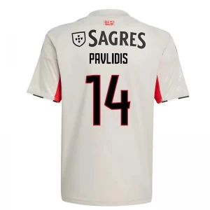 SL Benfica Fußballtrikot 2025-26 Pavlidis #14 Auswärtstrikot Herren