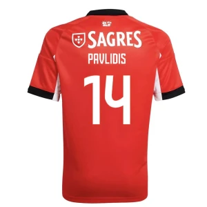 SL Benfica Pavlidis #14 Fußballtrikot 2025-26 Heimtrikot Herren