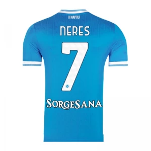 SSC Napoli Neres #7 Fußballtrikot 2025-26 Heimtrikot Herren