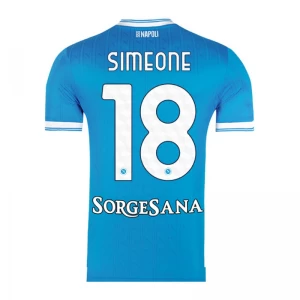 SSC Napoli Simeone #18 Fußballtrikot 2025-26 Heimtrikot Herren
