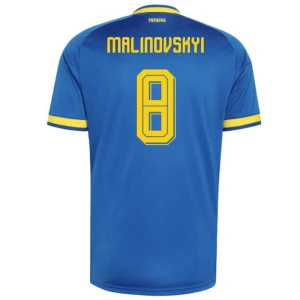 Ukraine Fußballtrikot 2026 Malinovskyi #8 Auswärtstrikot Herren