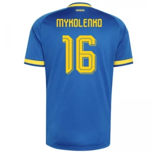 Ukraine Fußballtrikot 2026 Mykolenko #16 Auswärtstrikot Herren