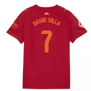 Valencia CF Fußballtrikot 2025-26 David Villa #7 Auswärtstrikot Herren