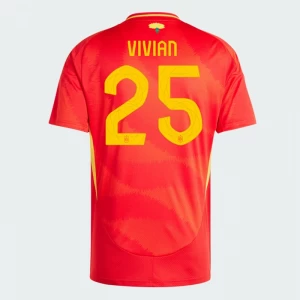 Vivian #25 Spanien Fußballtrikot EM 2024 Heimtrikot Herren