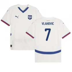 Vlahovic #7 Serbien Fußballtrikot EM 2024 Auswärtstrikot Herren