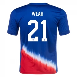 Weah #21 USA Fußballtrikot Copa America 2024 Auswärtstrikot Herren