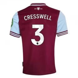 West Ham United Cresswell #3 Fußballtrikot 2024-25 Heimtrikot Herren