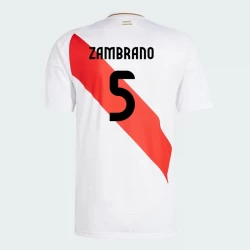 Zambrano #5 Peru Fußballtrikots Copa America 2024 Heimtrikot Herren